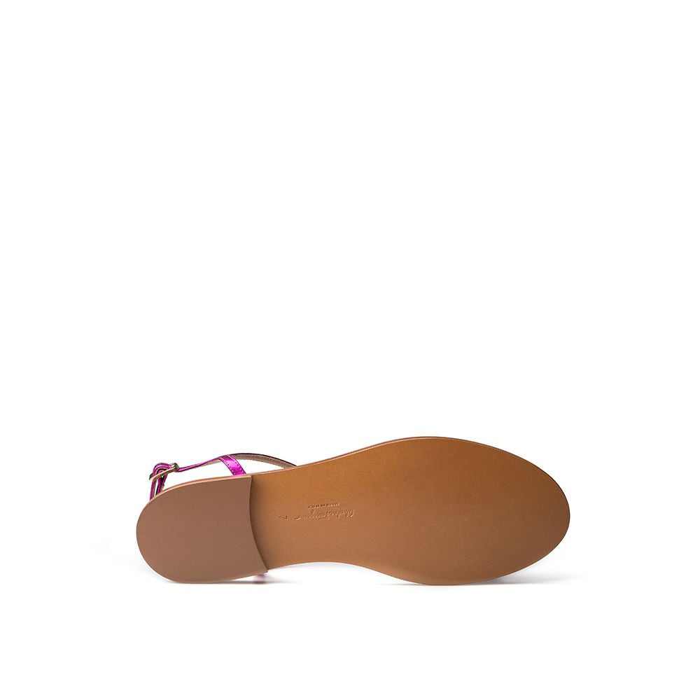 Salvatore Ferragamo Purple Leather Sandal by Salvatore Ferragamo