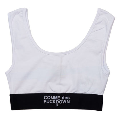 Comme Des Fuckdown White Cotton Tops &amp; T-Shirt