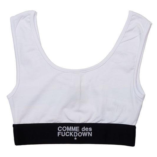 Comme Des Fuckdown White Cotton Tops &amp; T-Shirt