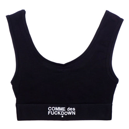 Comme Des Fuckdown Black Cotton Tops &amp; T-Shirt