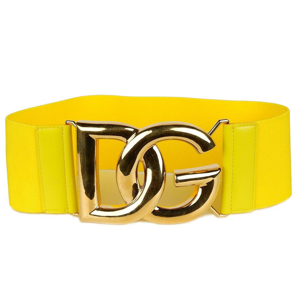 Dolce &amp; Gabbana Yellow Polyester Belt