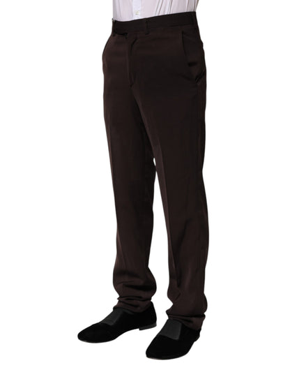 BENCIVENGA Dark Brown Mid Waist Dress Formal Pants by BENCIVENGA