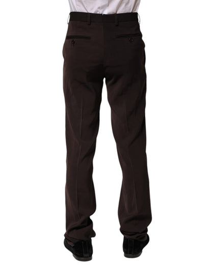 BENCIVENGA Dark Brown Mid Waist Dress Formal Pants by BENCIVENGA