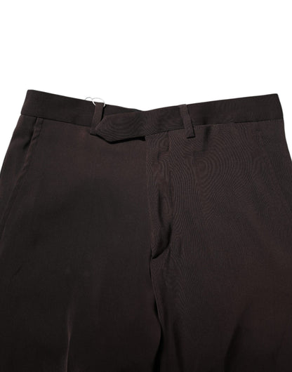 BENCIVENGA Dark Brown Mid Waist Dress Formal Pants by BENCIVENGA