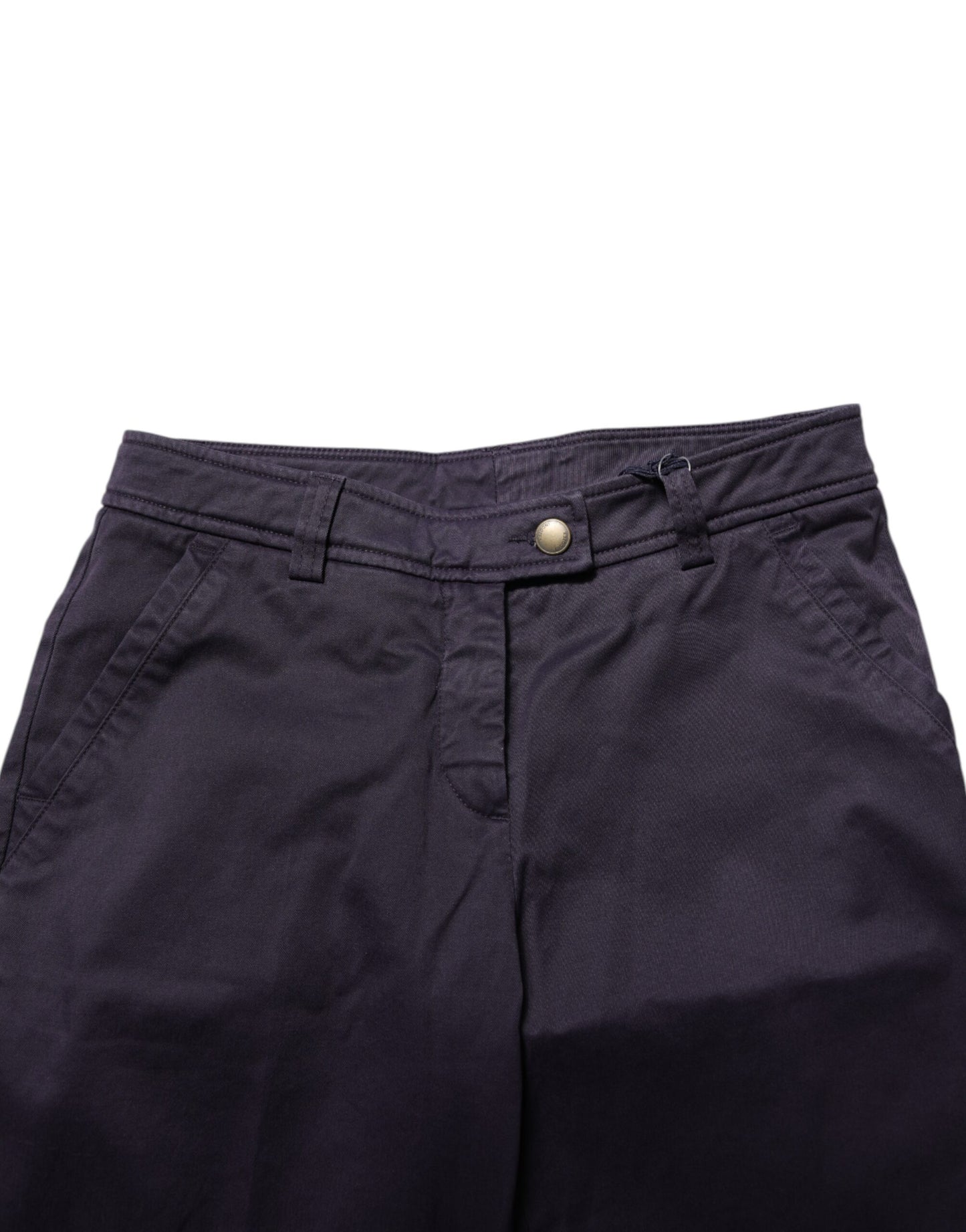 Incotex Dark Purple Mid Waist Casual Straight Pants by Incotex