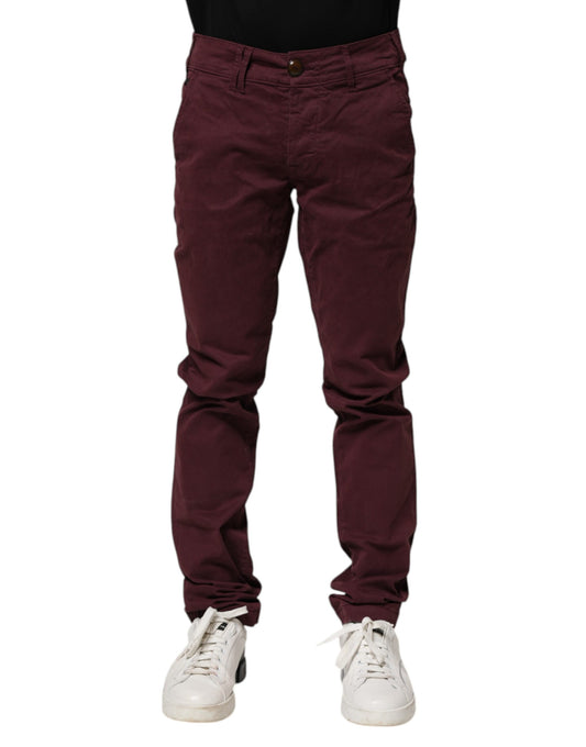 CYCLE Maroon Cotton Stretch Skinny Fit Men Denim Jeans by CYCLE
