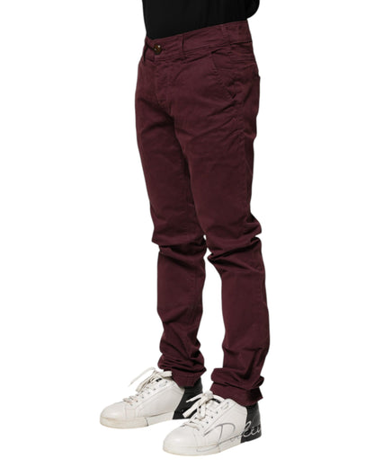 CYCLE Maroon Cotton Stretch Skinny Fit Men Denim Jeans by CYCLE