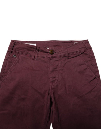 CYCLE Maroon Cotton Stretch Skinny Fit Men Denim Jeans by CYCLE