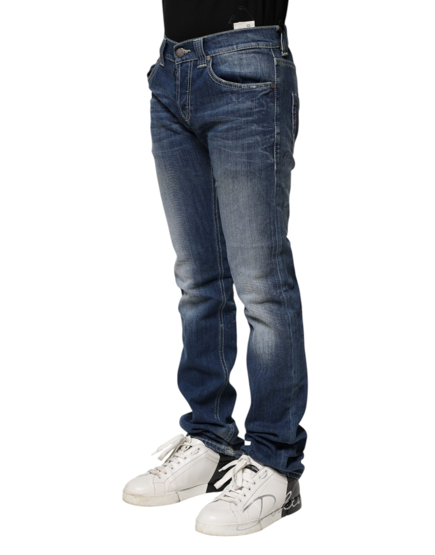 Dondup Blue Washed Skinny Fit Casual Men Denim Jeans by Dondup