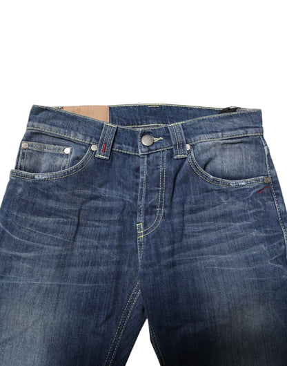 Dondup Blue Washed Skinny Fit Casual Men Denim Jeans by Dondup