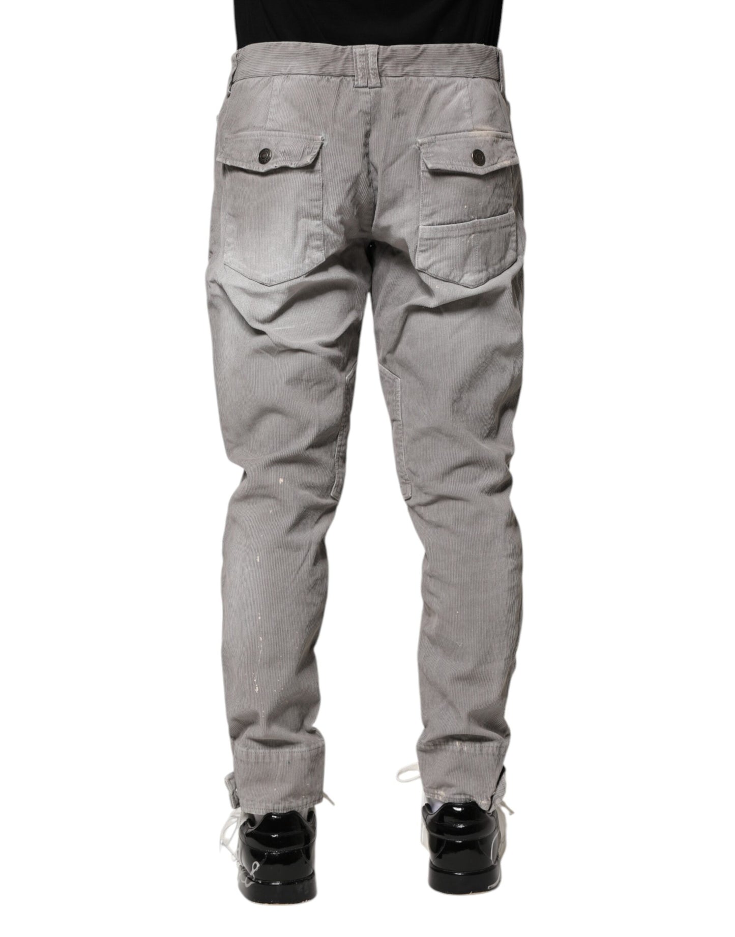 Balmain Light Gray Washed Skinny Fit Men Denim Jeans by Balmain