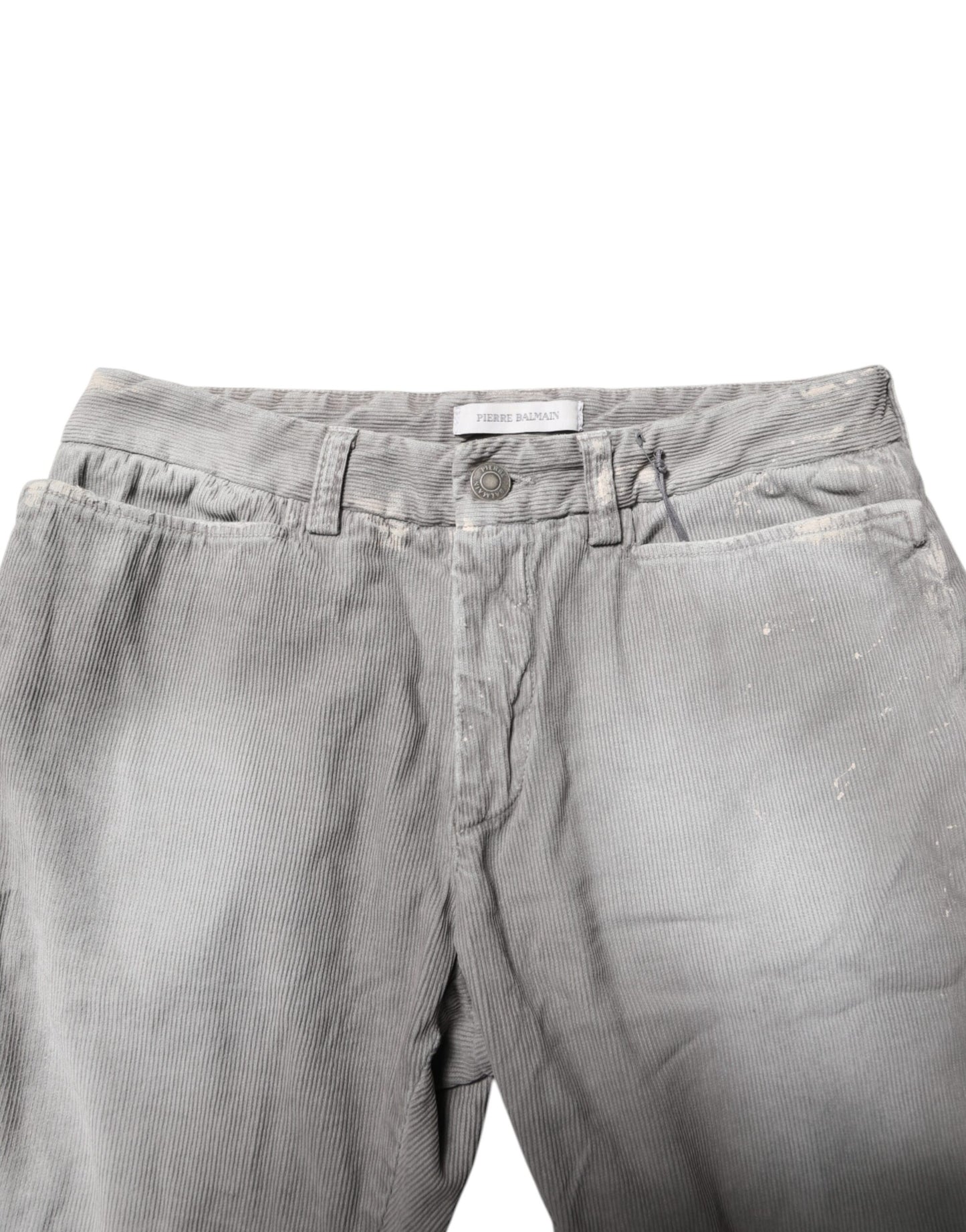 Balmain Light Gray Washed Skinny Fit Men Denim Jeans by Balmain
