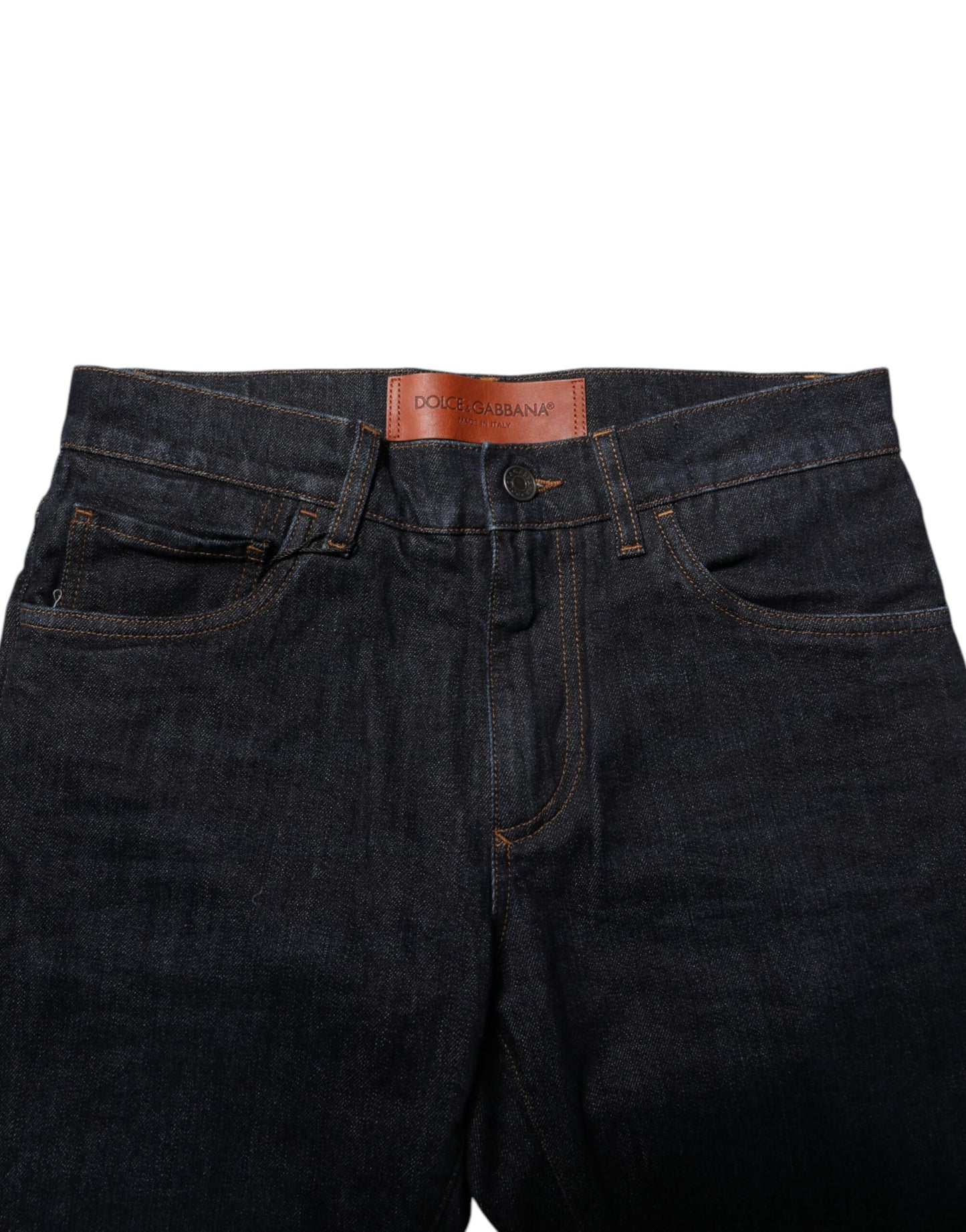Dolce & Gabbana Black Cotton Skinny Denim Men Jeans by Dolce & Gabbana
