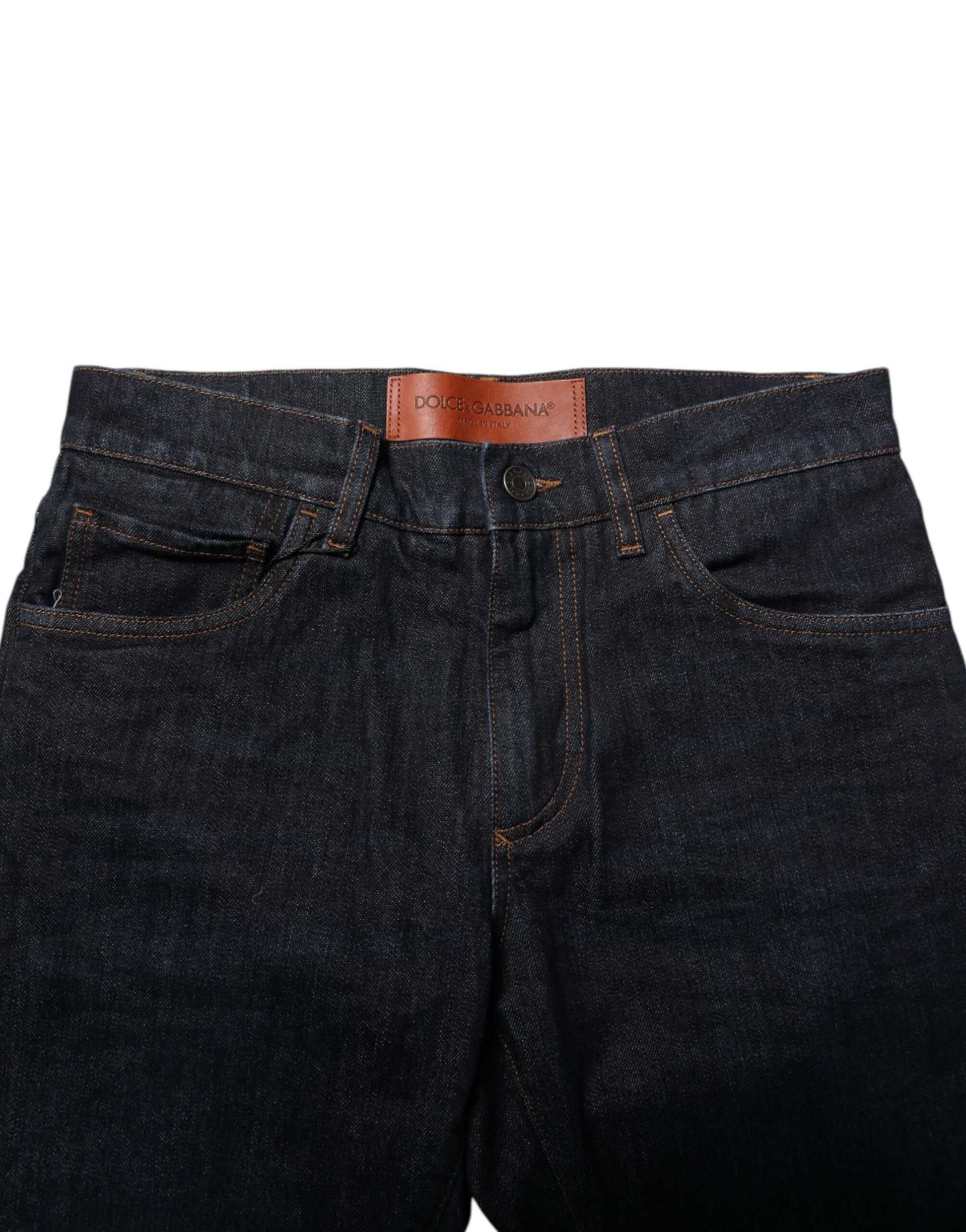 Dolce & Gabbana Black Cotton Skinny Denim Men Jeans by Dolce & Gabbana