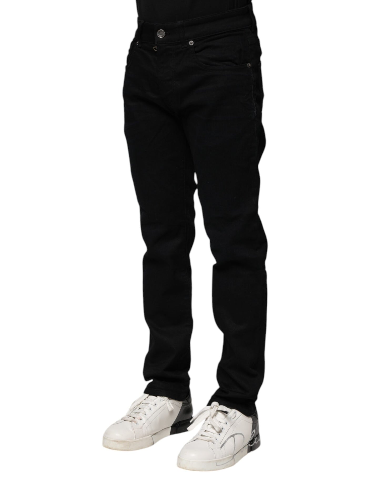 Dolce & Gabbana Black Cotton Skinny Denim Jeans by Dolce & Gabbana