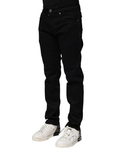 Dolce & Gabbana Black Cotton Skinny Denim Jeans by Dolce & Gabbana