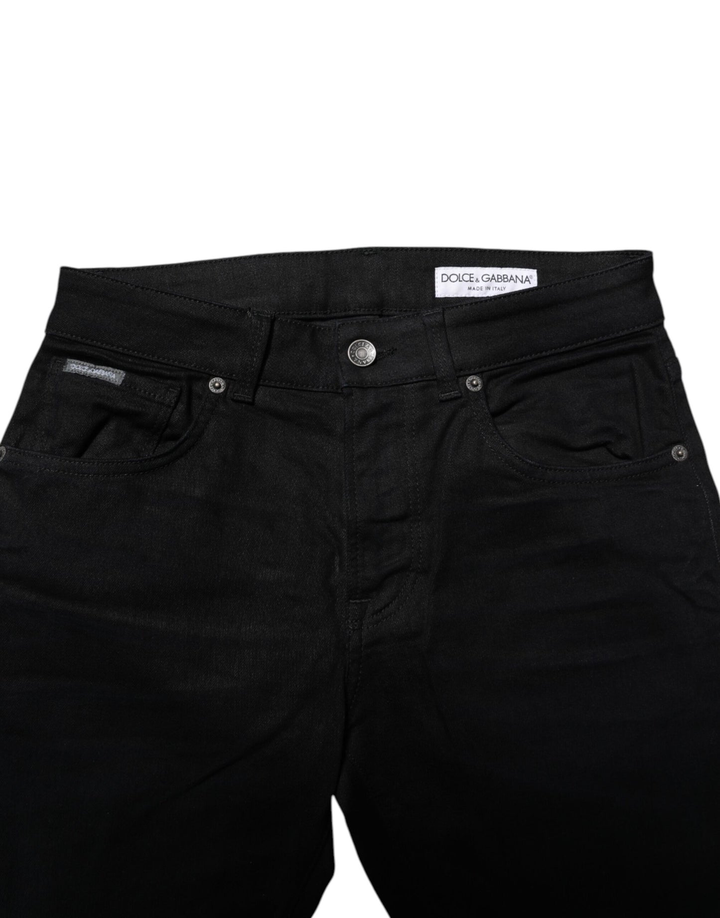 Dolce & Gabbana Black Cotton Skinny Denim Jeans by Dolce & Gabbana