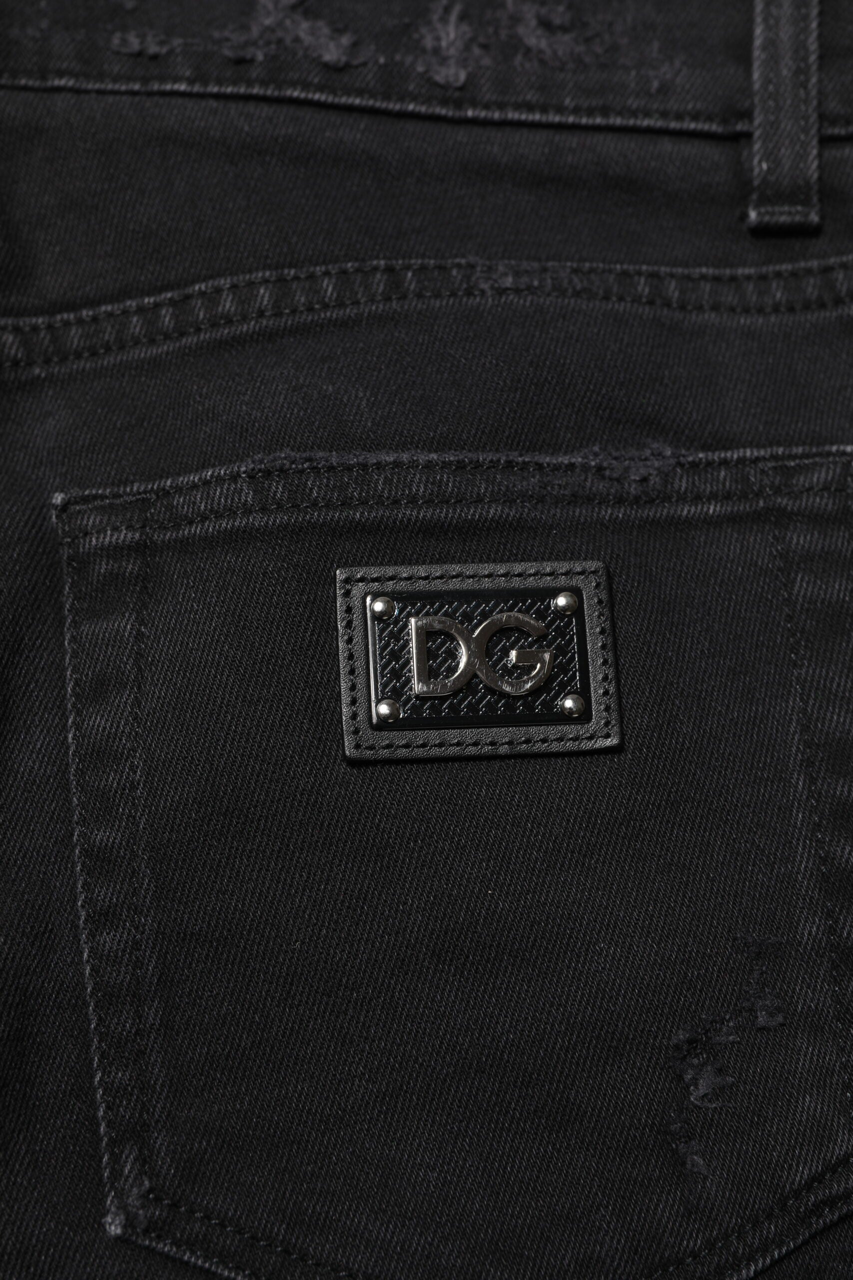 Dolce & Gabbana Black Cotton Skinny Men Denim Jeans by Dolce & Gabbana
