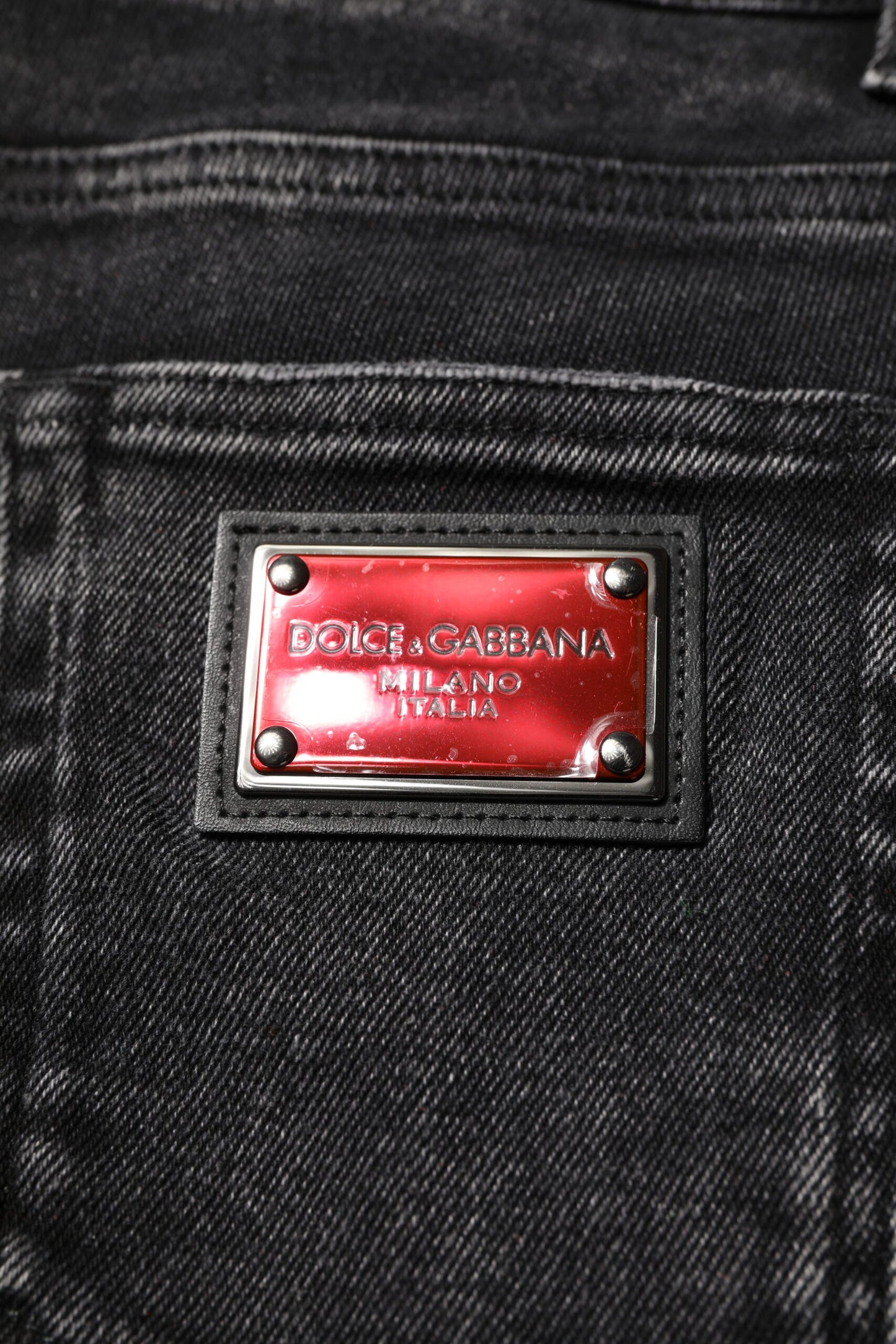 Dolce & Gabbana Black Cotton Skinny Men Denim Jeans by Dolce & Gabbana