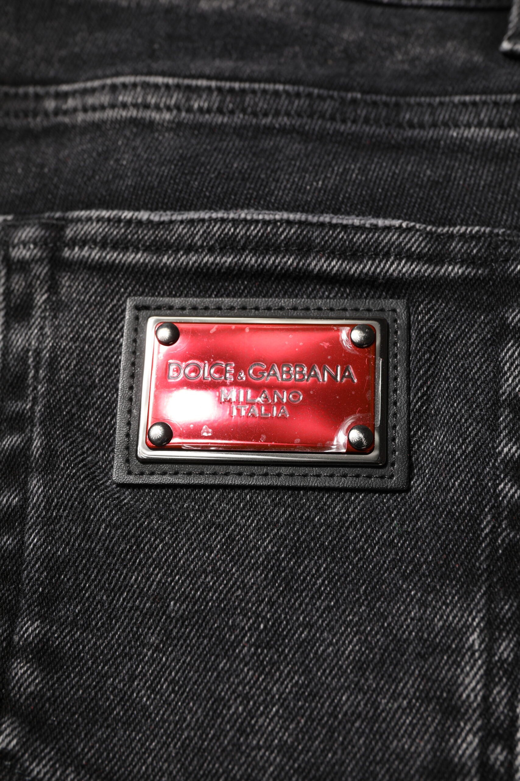 Dolce & Gabbana Black Cotton Skinny Men Denim Jeans by Dolce & Gabbana