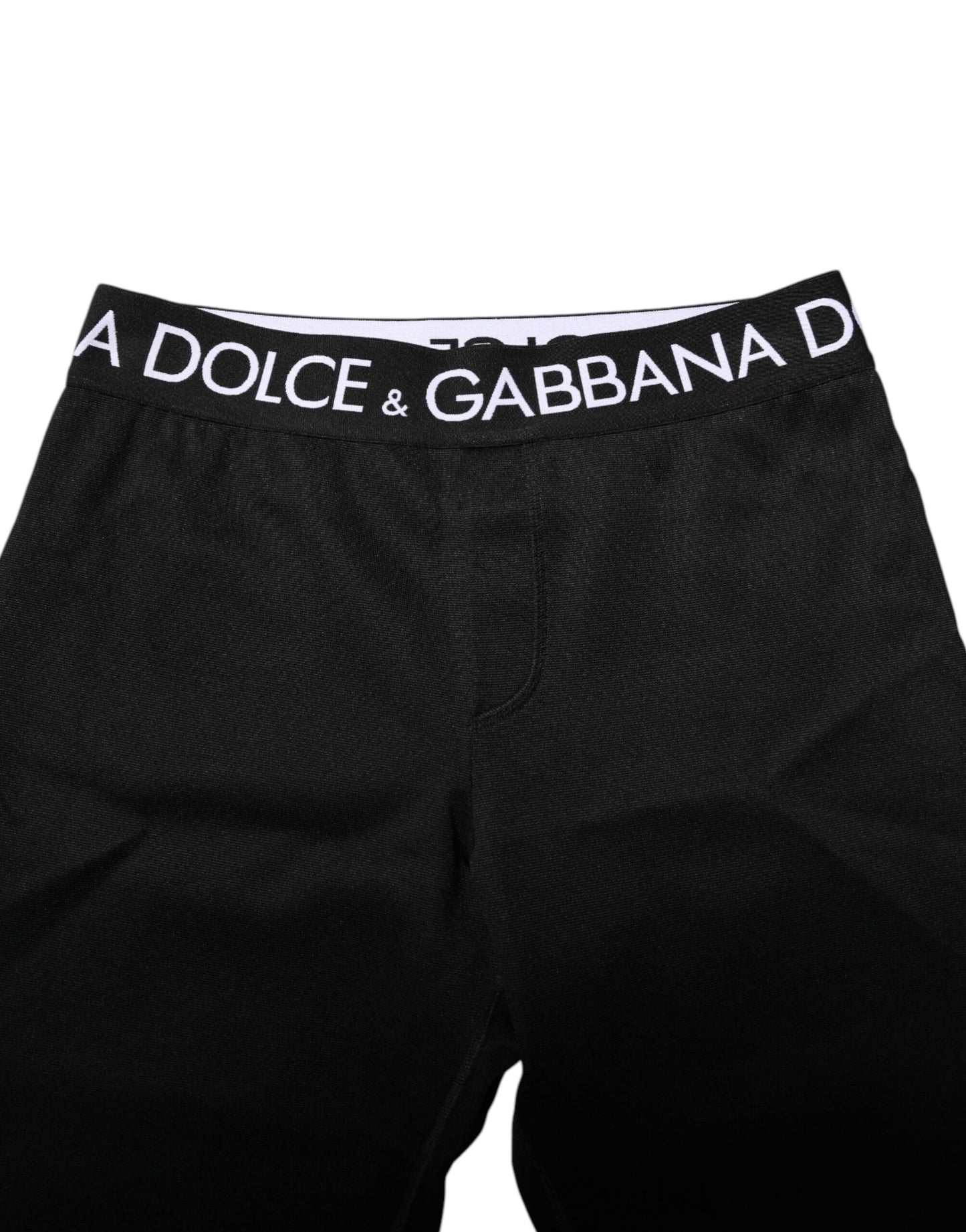 Dolce &amp; Gabbana Black Nylon Skinny Men Jogger Pants