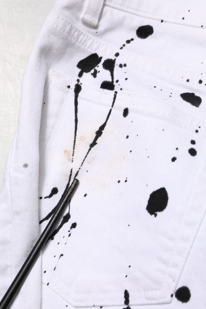 Dolce &amp; Gabbana White ColorSplash Skinny Denim Jeans