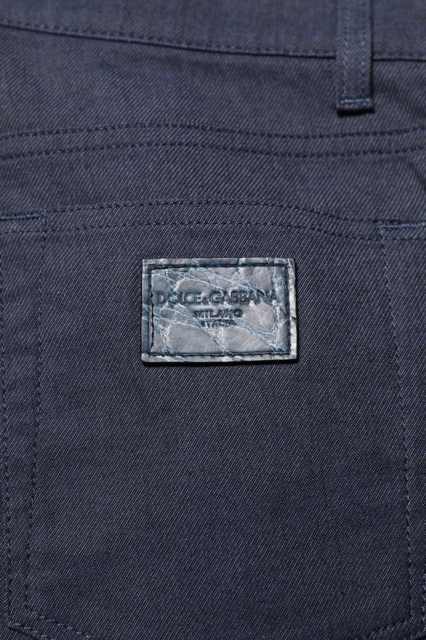 Dolce &amp; Gabbana Dark Blue Cotton Skinny Denim Jeans