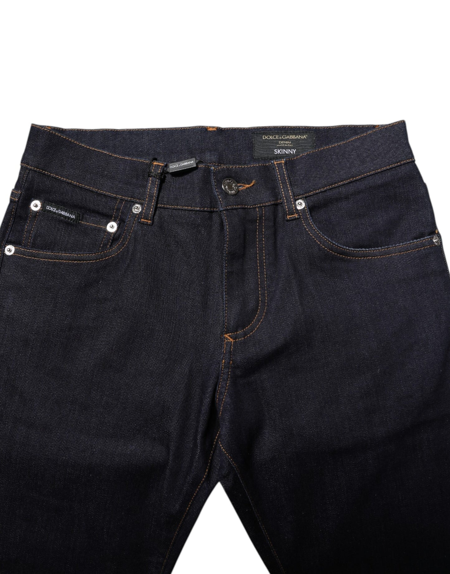 Dolce &amp; Gabbana Black Cotton Skinny Men Denim Jeans
