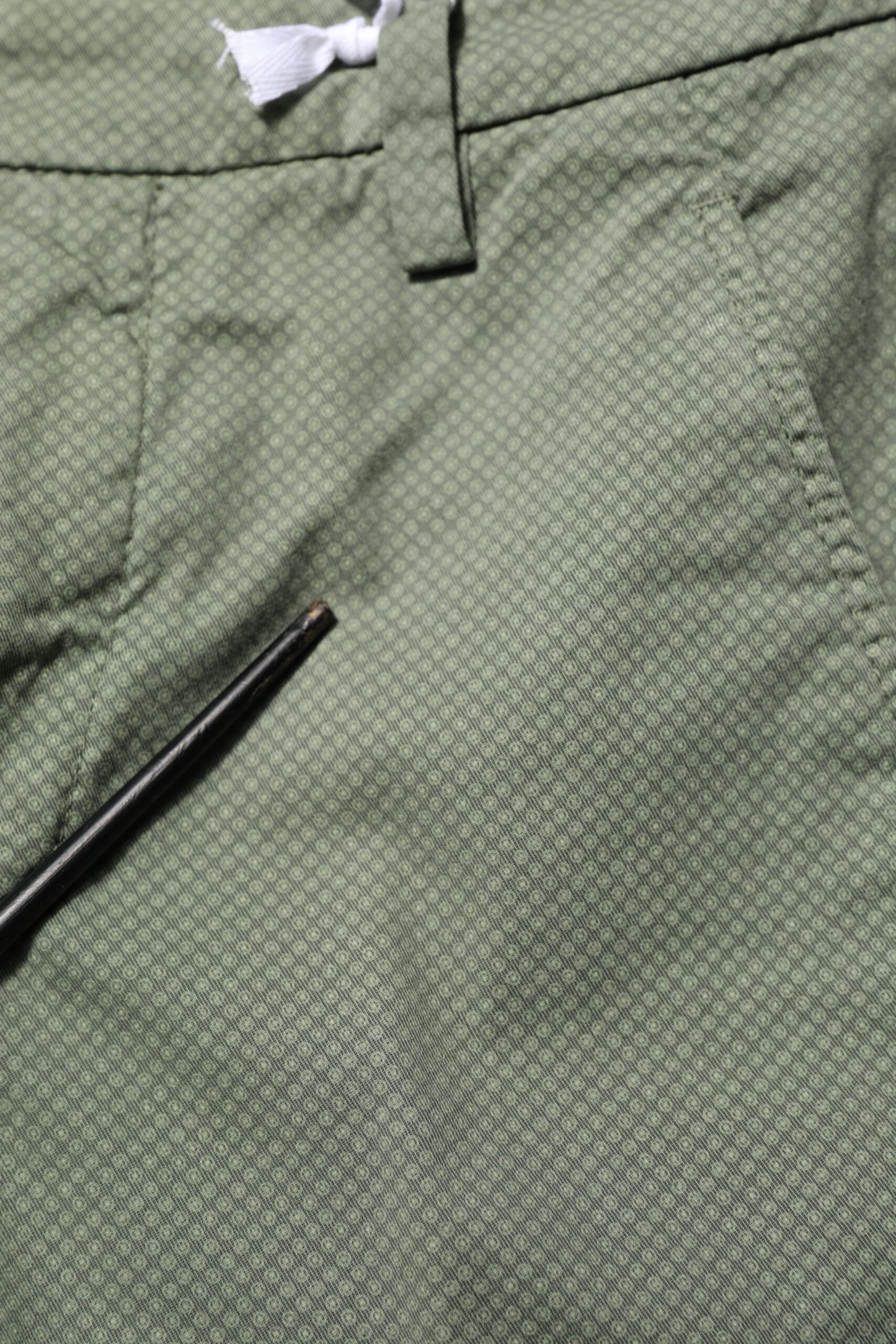 Pantalon décontracté skinny taille moyenne vert Dondup