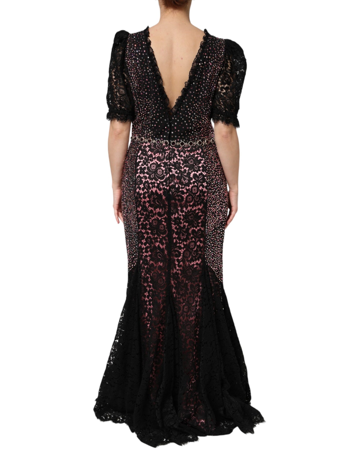 Dolce &amp; Gabbana Multicolor Embellished Mermaid Gown Dress