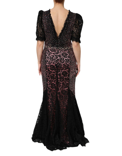 Dolce &amp; Gabbana Multicolor Embellished Mermaid Gown Dress
