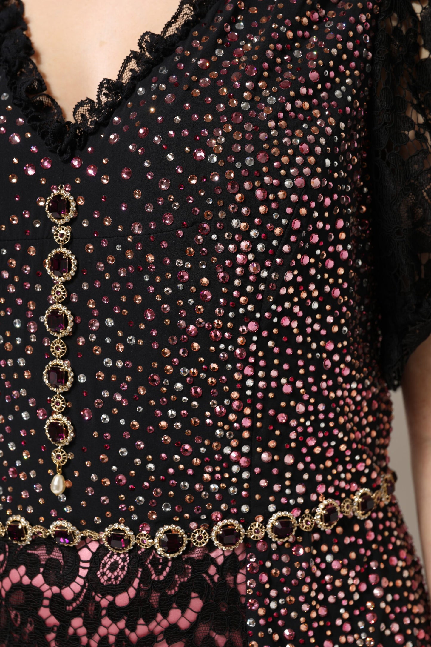 Dolce &amp; Gabbana Multicolor Embellished Mermaid Gown Dress