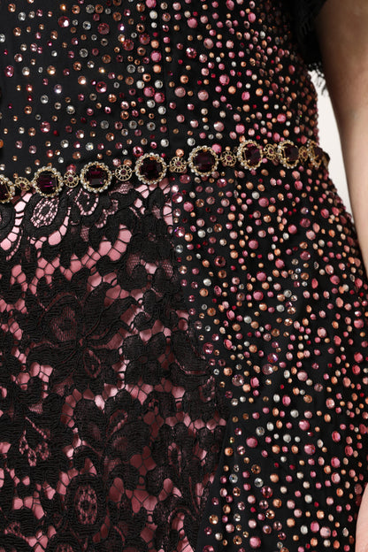 Dolce &amp; Gabbana Multicolor Embellished Mermaid Gown Dress