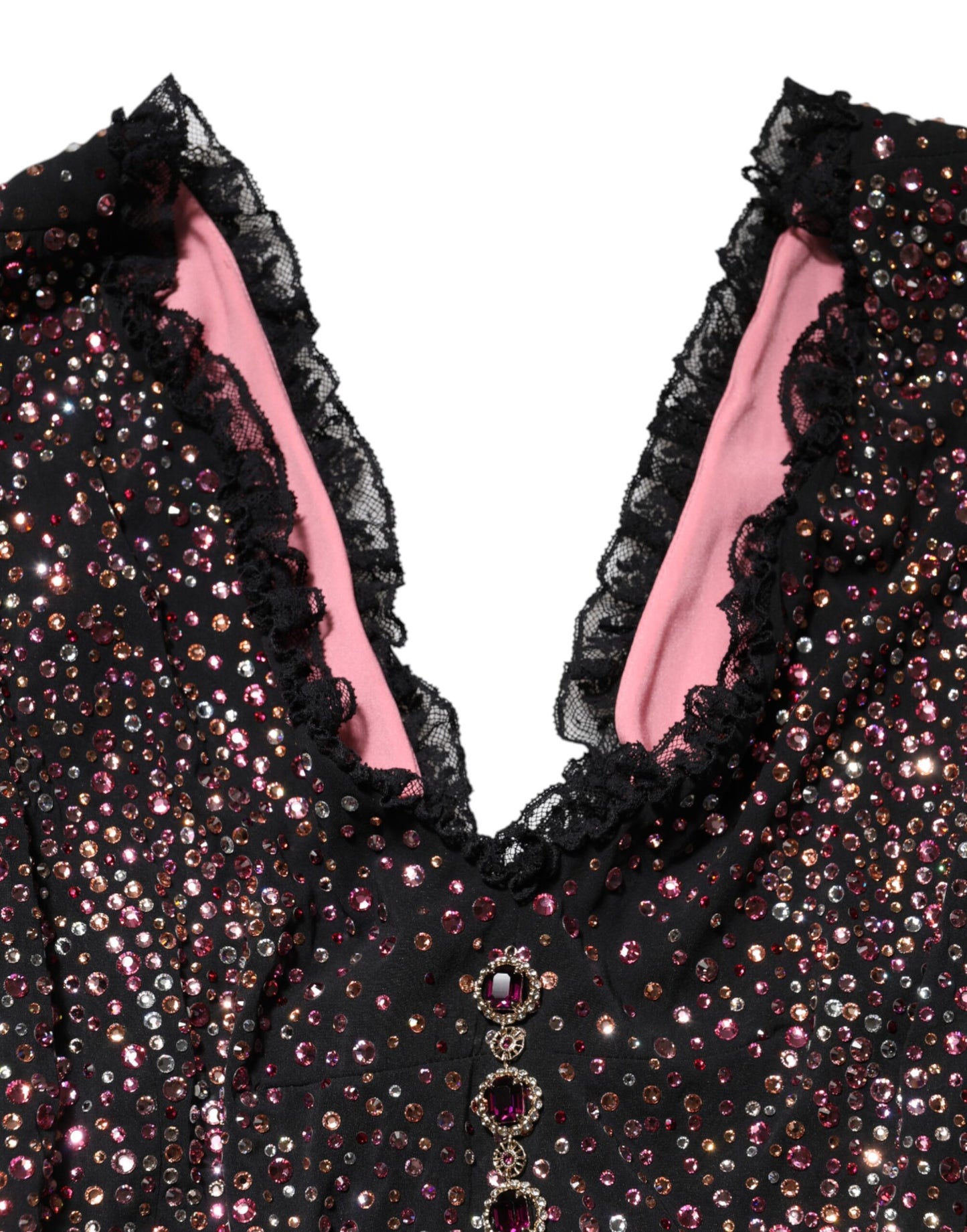 Dolce &amp; Gabbana Multicolor Embellished Mermaid Gown Dress
