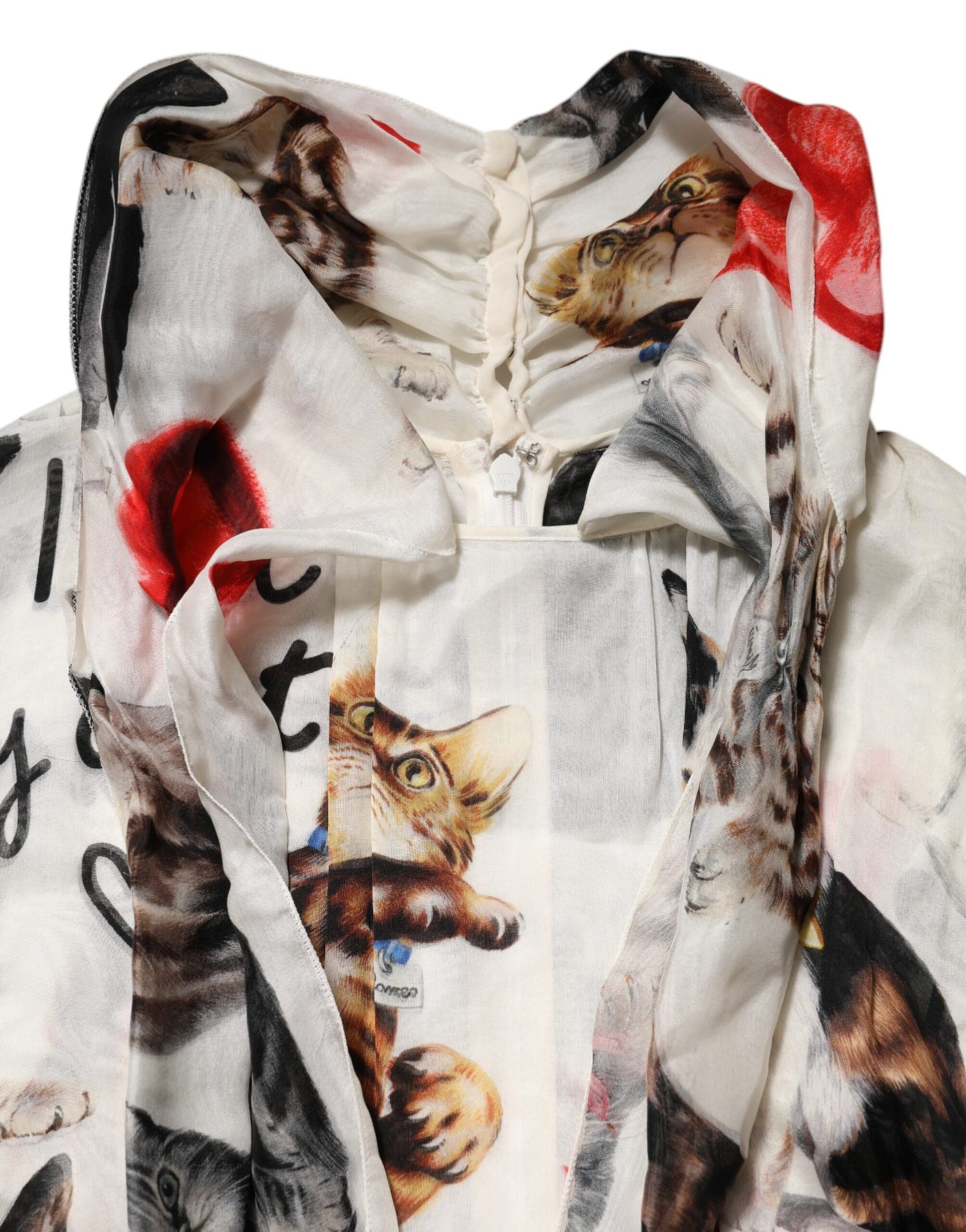 Dolce &amp; Gabbana Multicolor Animal Print Silk Ascot Maxi Dress