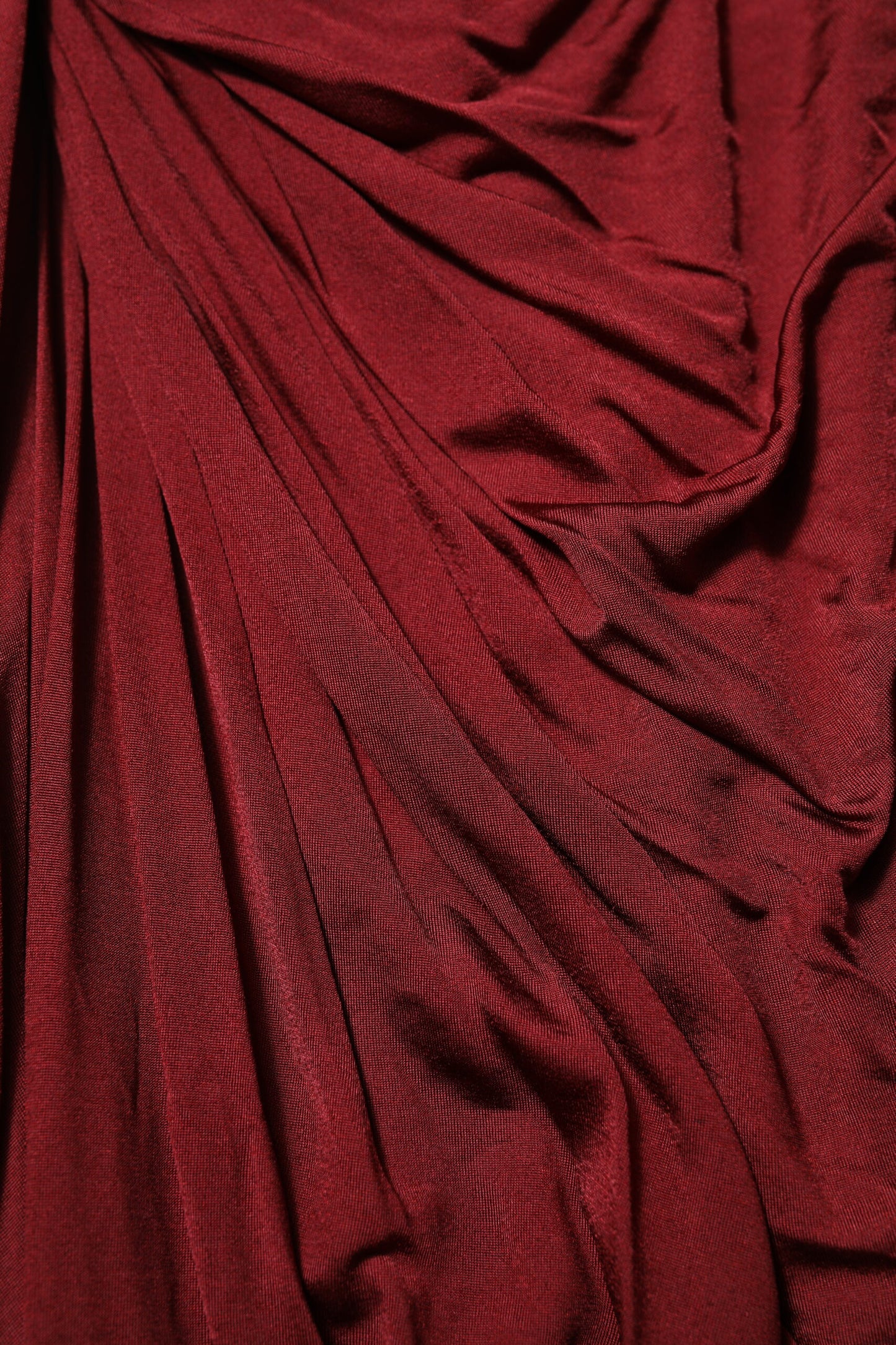 Dolce &amp; Gabbana Red Viscose Fitted One Shoulder Midi Dress