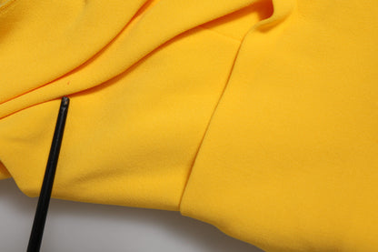 Dolce &amp; Gabbana Yellow One Shoulder Side Slit Sheath Dress