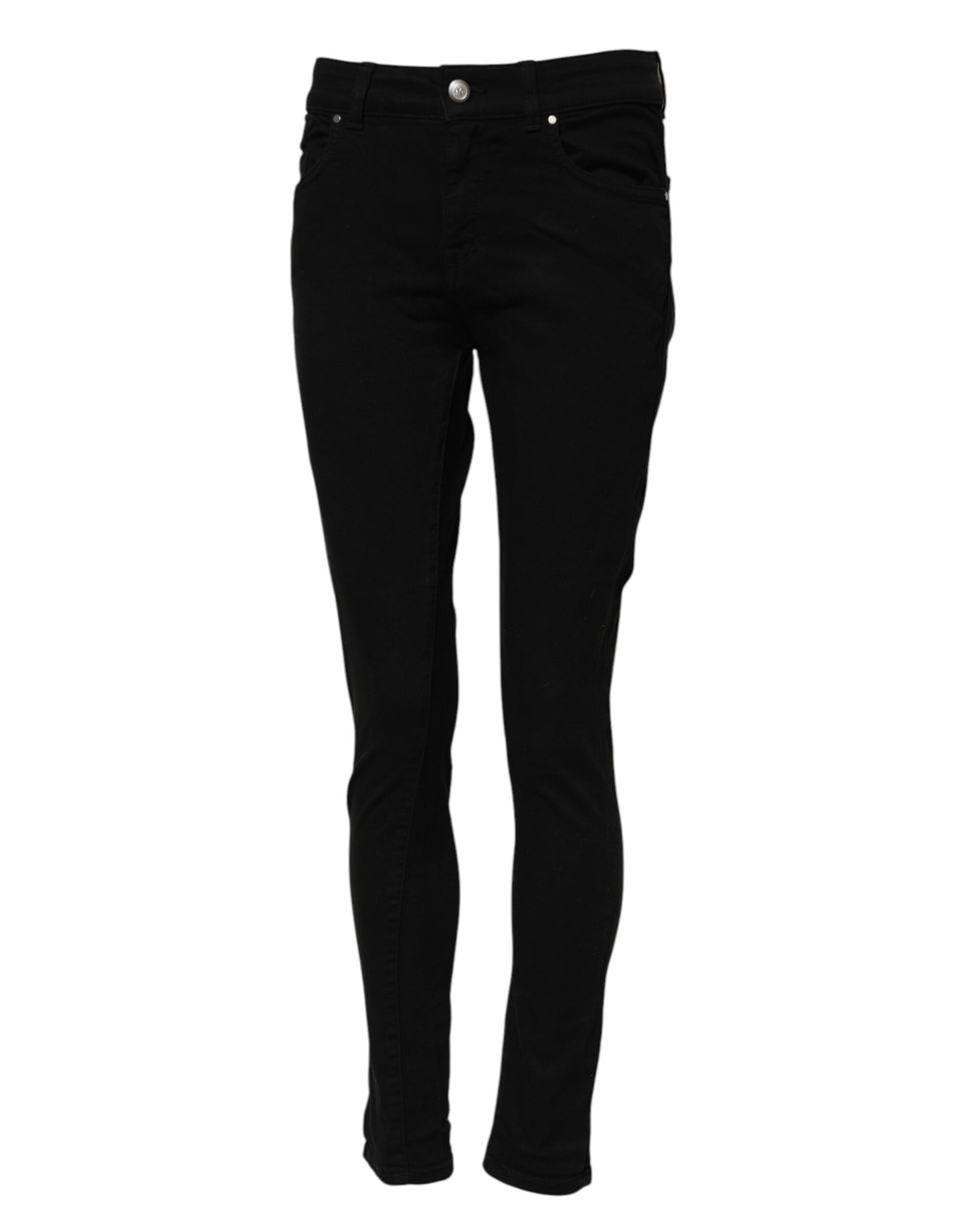 Dolce & Gabbana Black Cotton Skinny Mid Waisted Denim Jeans by Dolce & Gabbana