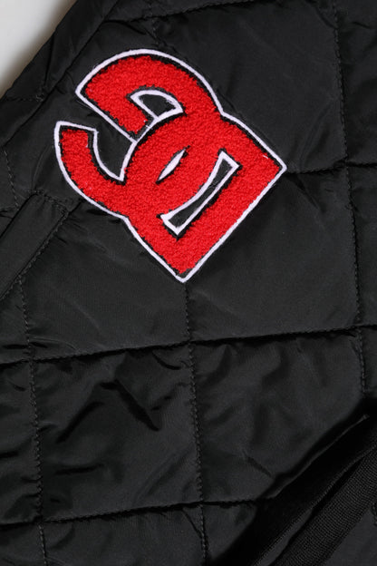 Dolce & Gabbana Black Quilted Mid Waist Jogger Pants by Dolce & Gabbana