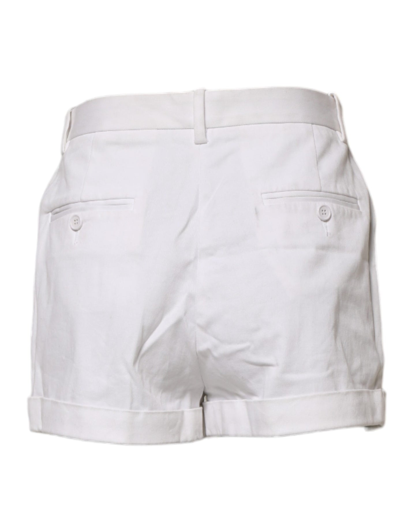 Bermuda taille moyenne en coton blanc Dolce &amp; Gabbana pour femme