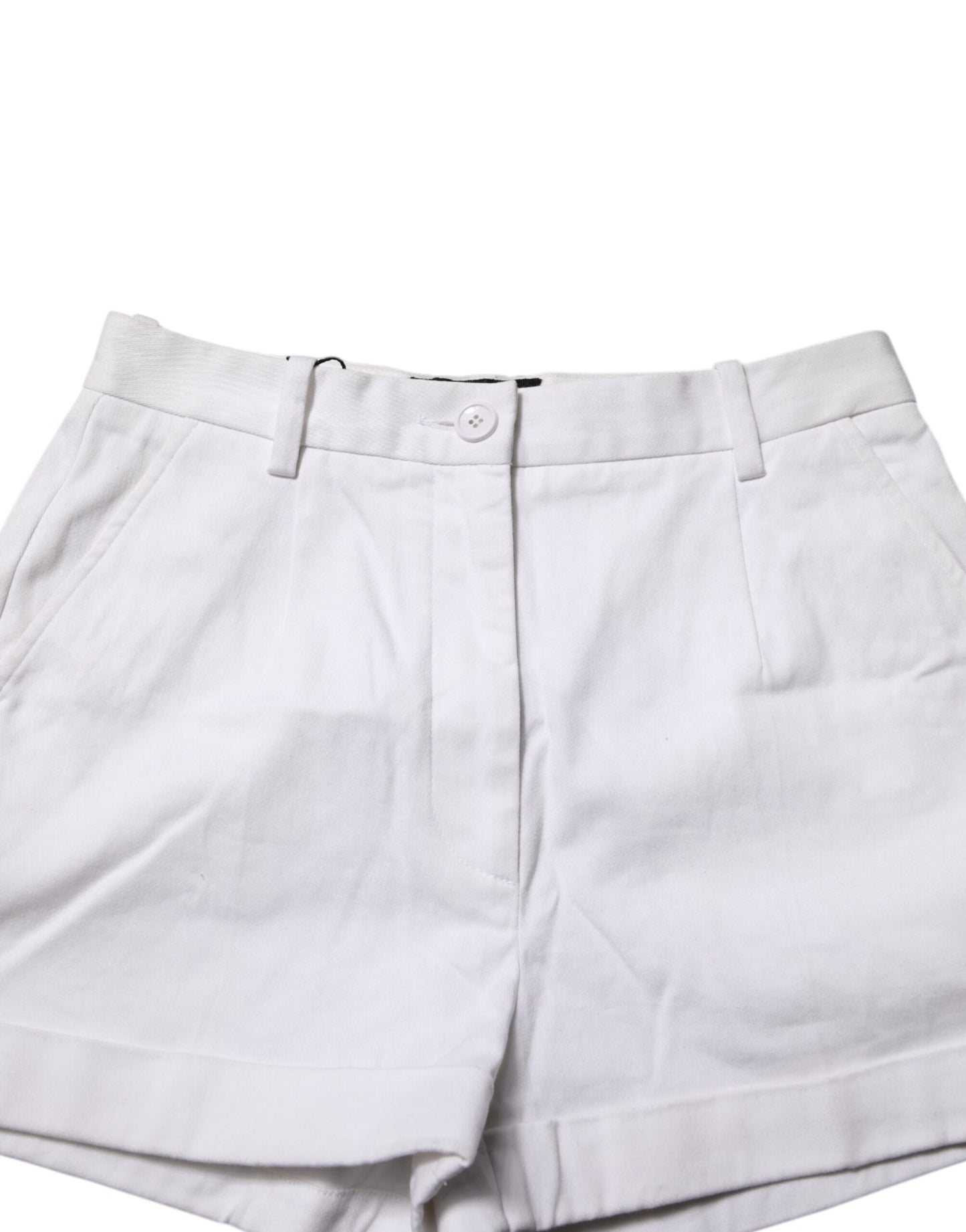 Bermuda taille moyenne en coton blanc Dolce &amp; Gabbana pour femme
