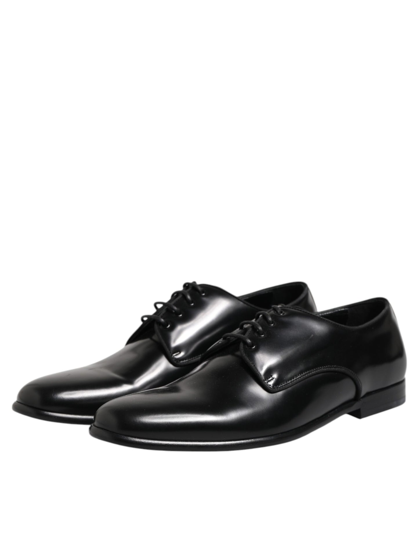 Chaussures habillées à lacets en cuir noir Dolce &amp; Gabbana pour homme