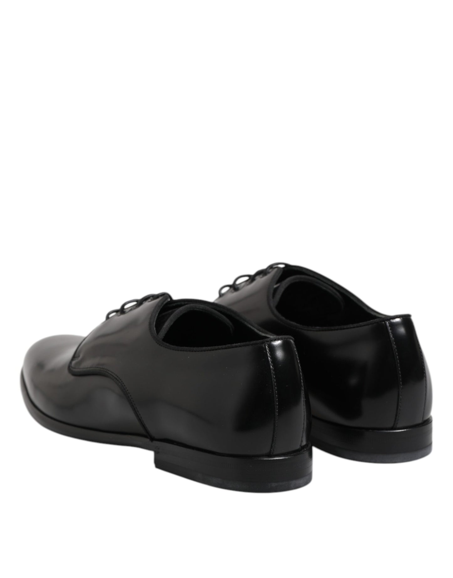 Chaussures habillées à lacets en cuir noir Dolce &amp; Gabbana pour homme