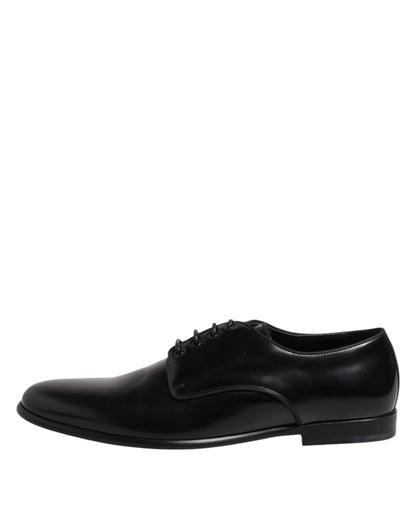 Chaussures habillées à lacets en cuir noir Dolce &amp; Gabbana pour homme
