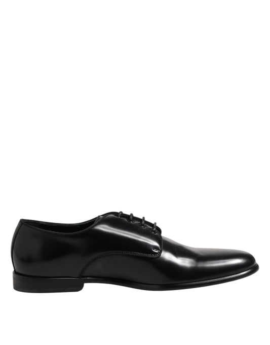 Chaussures habillées à lacets en cuir noir Dolce &amp; Gabbana pour homme