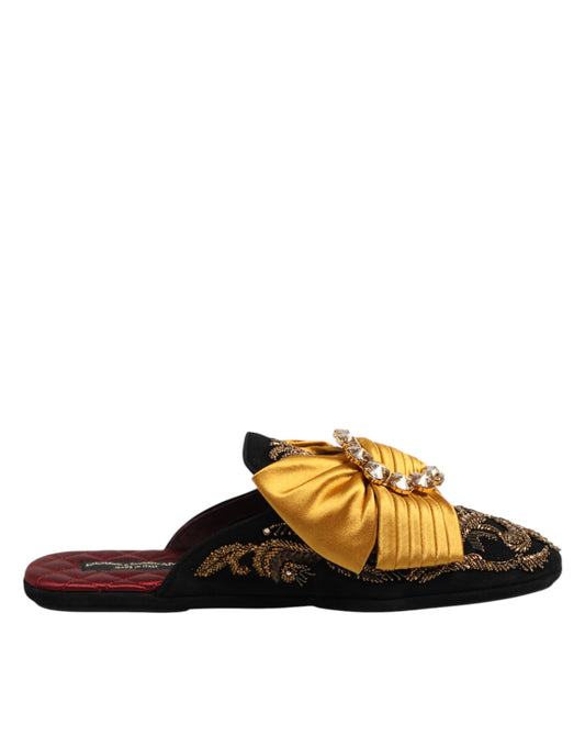 Dolce & Gabbana Multicolor Embellished Flat Sandals Shoes by Dolce & Gabbana