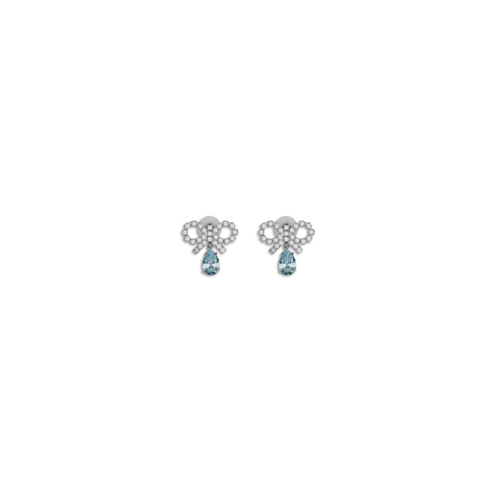 Boucles d'oreilles pendantes autoportrait avec nœuds
