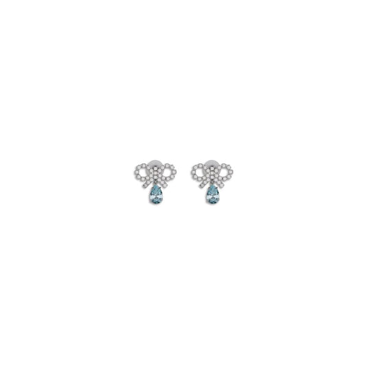 Boucles d'oreilles pendantes autoportrait avec nœuds