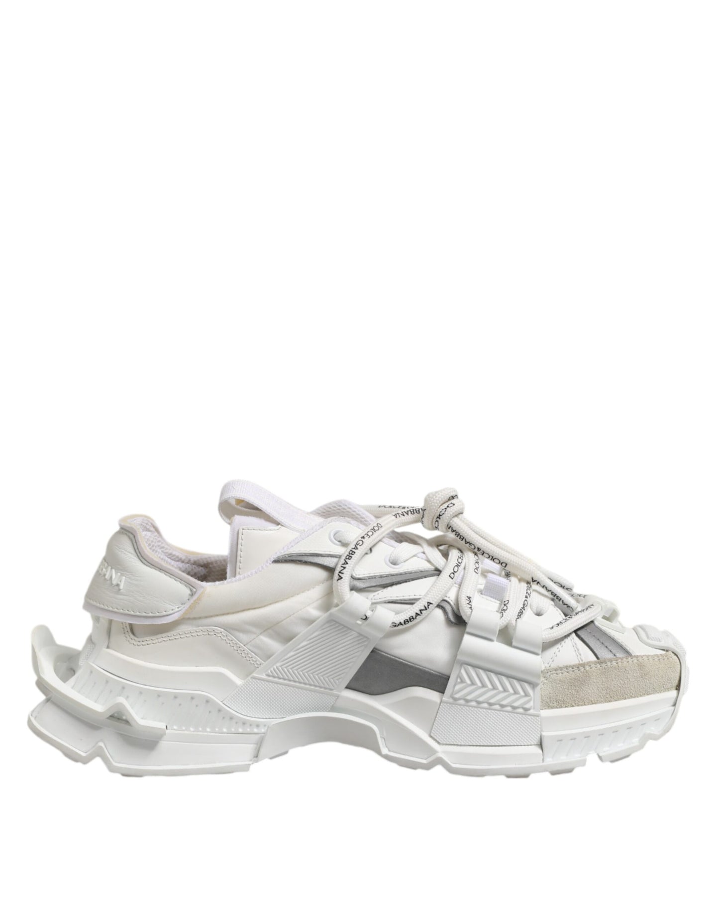 Dolce & Gabbana White Gray Low Top Space Sneakers Shoes by Dolce & Gabbana