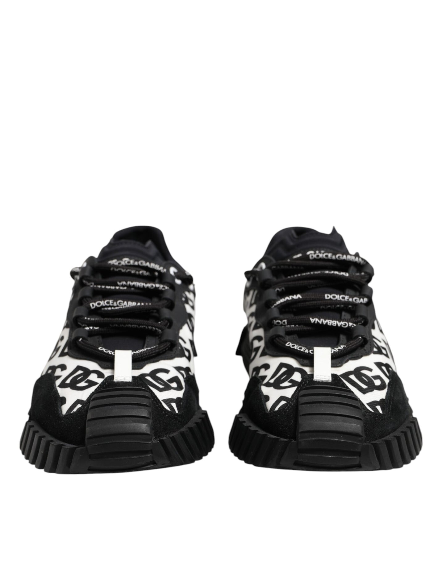 Dolce & Gabbana Black Logo Lace Up Low Top NS1 Sneakers Shoes by Dolce & Gabbana